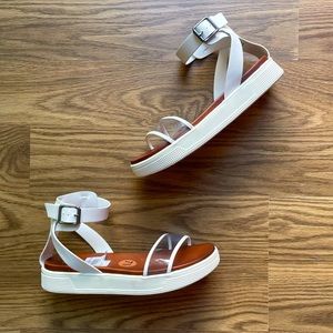 MIA Ellen Translucent-Strap Flatform Platform Sandals